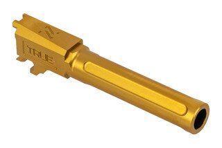 True Precision SIG P365 XL barrel non-threaded features a gold titanium nitride finish